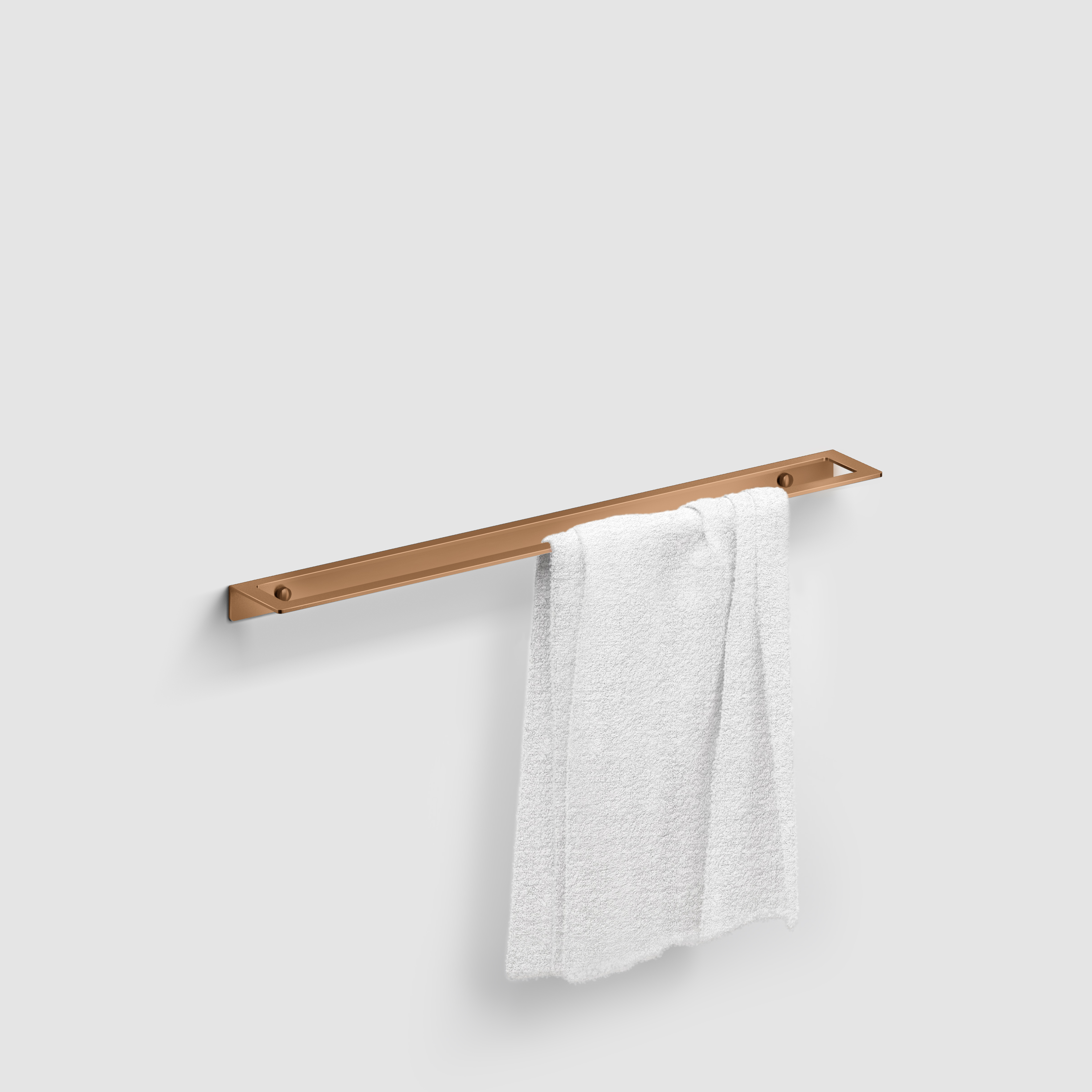Clou Fold handdoekrek 60 cm, brons geborsteld PVD